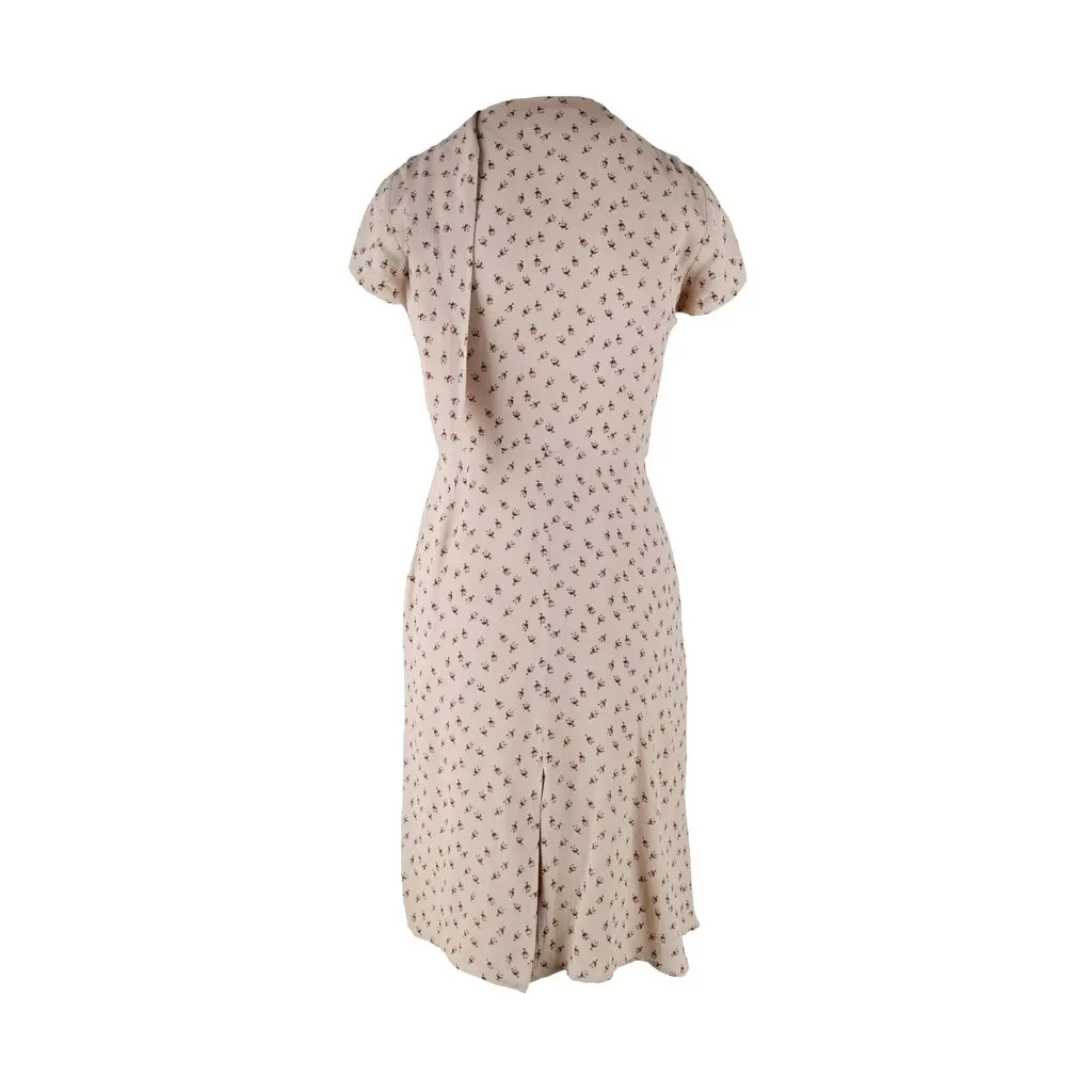 Vivienne Westwood Floral Print Dress - '00s Red Silk Good - Model View