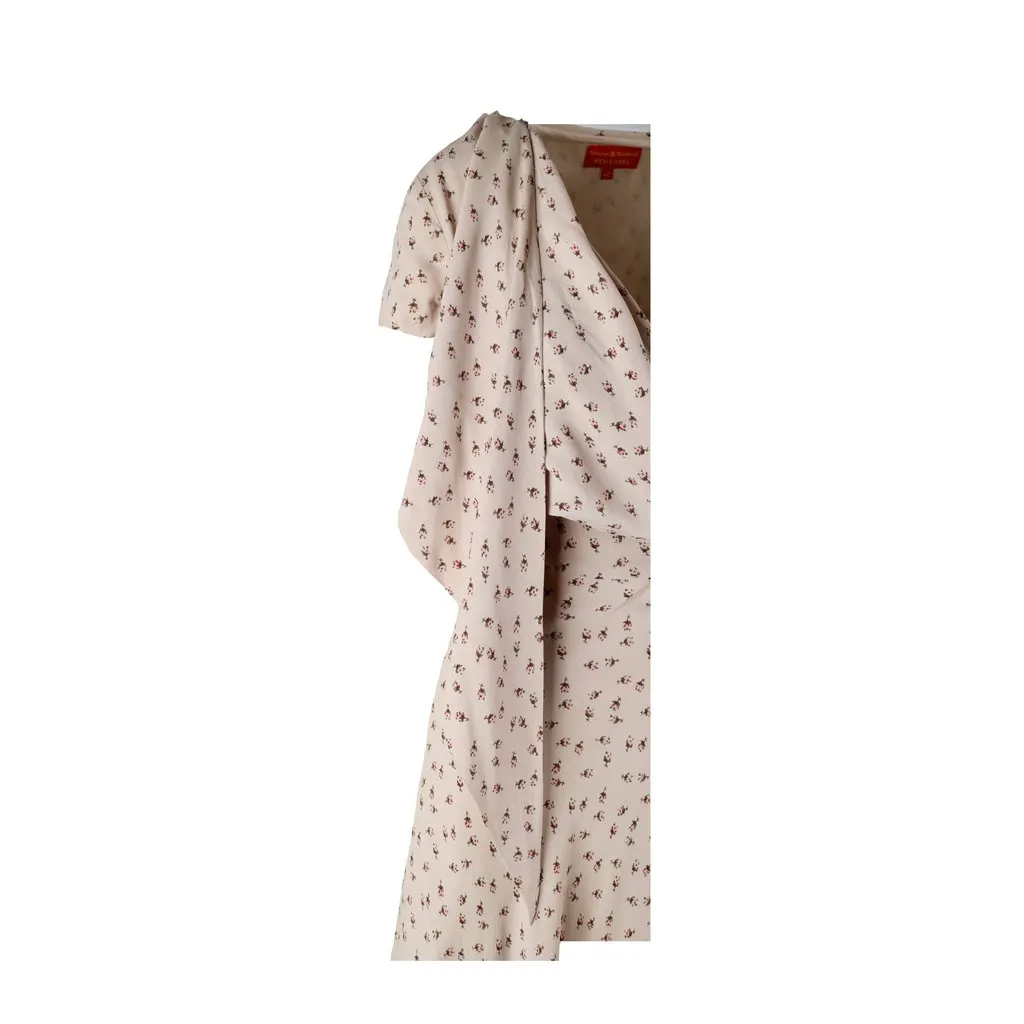 Vivienne Westwood Floral Print Dress - '00s Red Silk Good - Box View