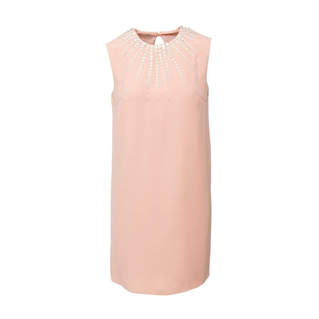Miu Miu Stone Embellished Short Dress - '10s Red Good - Front View