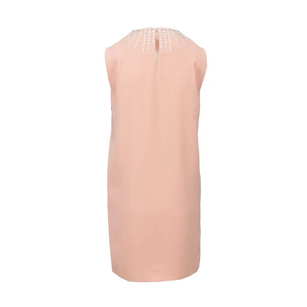 Miu Miu Stone Embellished Short Dress - '10s Red Good - Back View