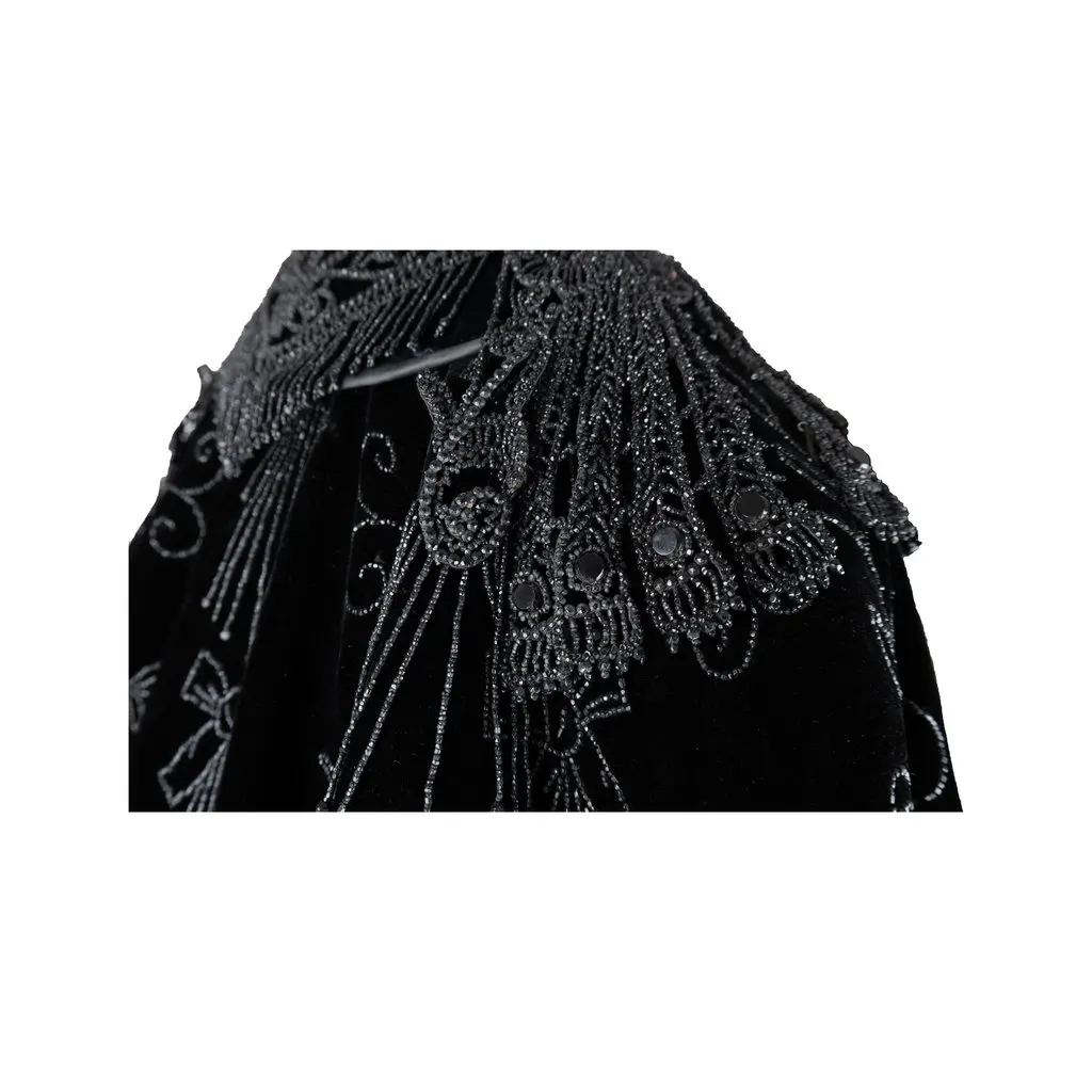 Unsigned Embroidered Cape - '90s Red Velvet Good - Box View