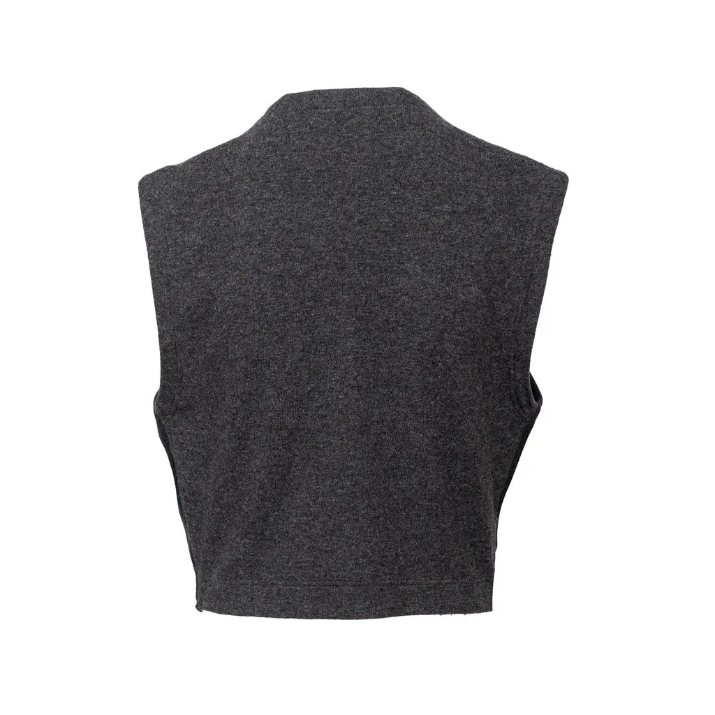 Dolce & Gabbana Wool Vest - '10s Grey Wool Good - Back View