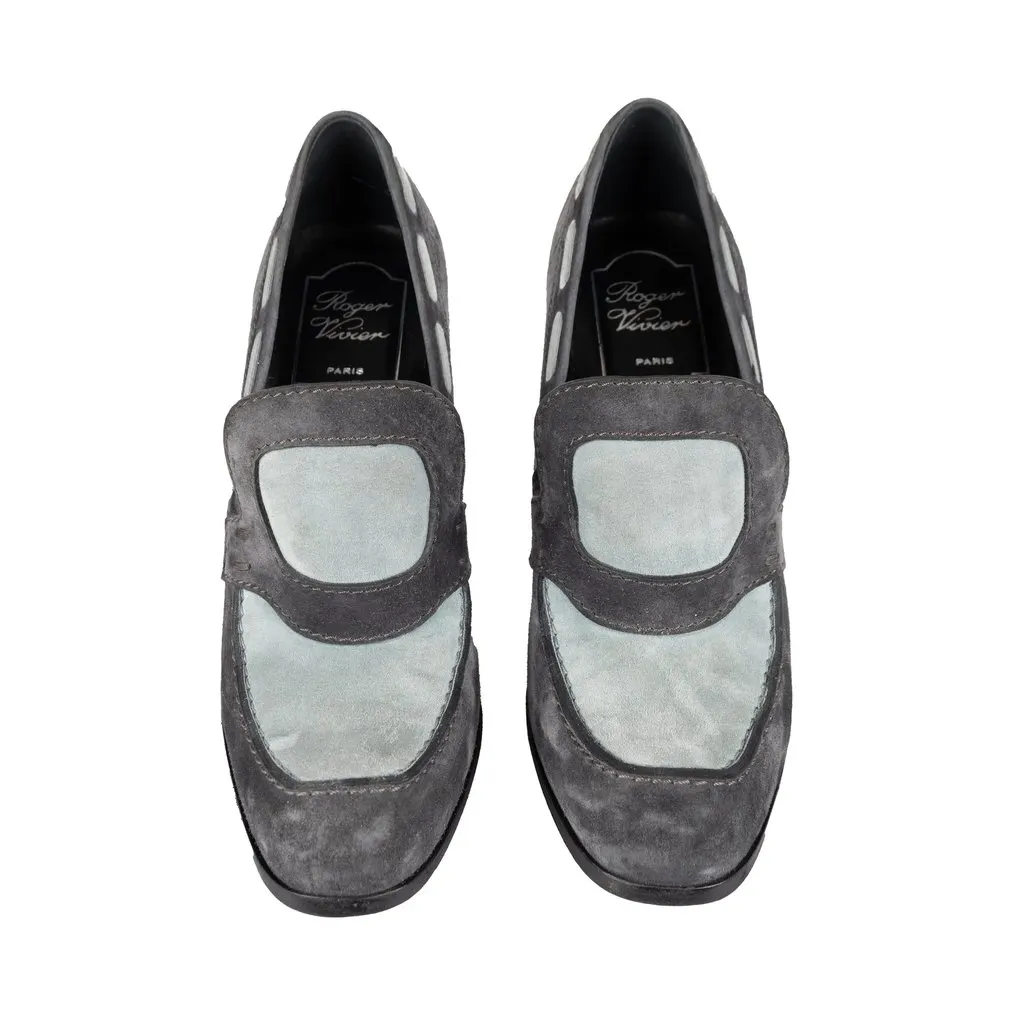 Roger Vivier Suede Pumps - '00s Grey Suede Good - Inside View