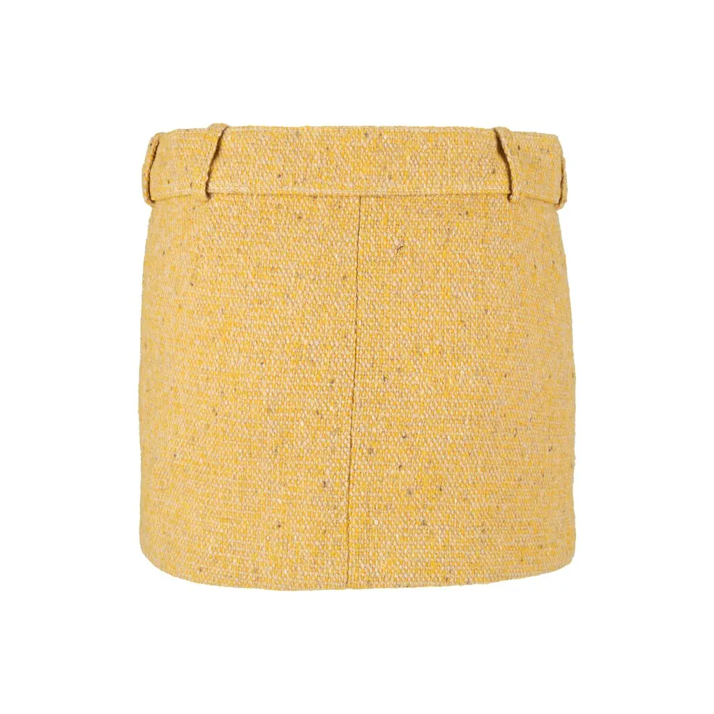 Balenciaga Mini Skirt - '00s Yellow Wool Good - Back View
