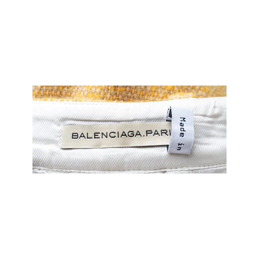 Balenciaga Mini Skirt - '00s Yellow Wool Good - Box View