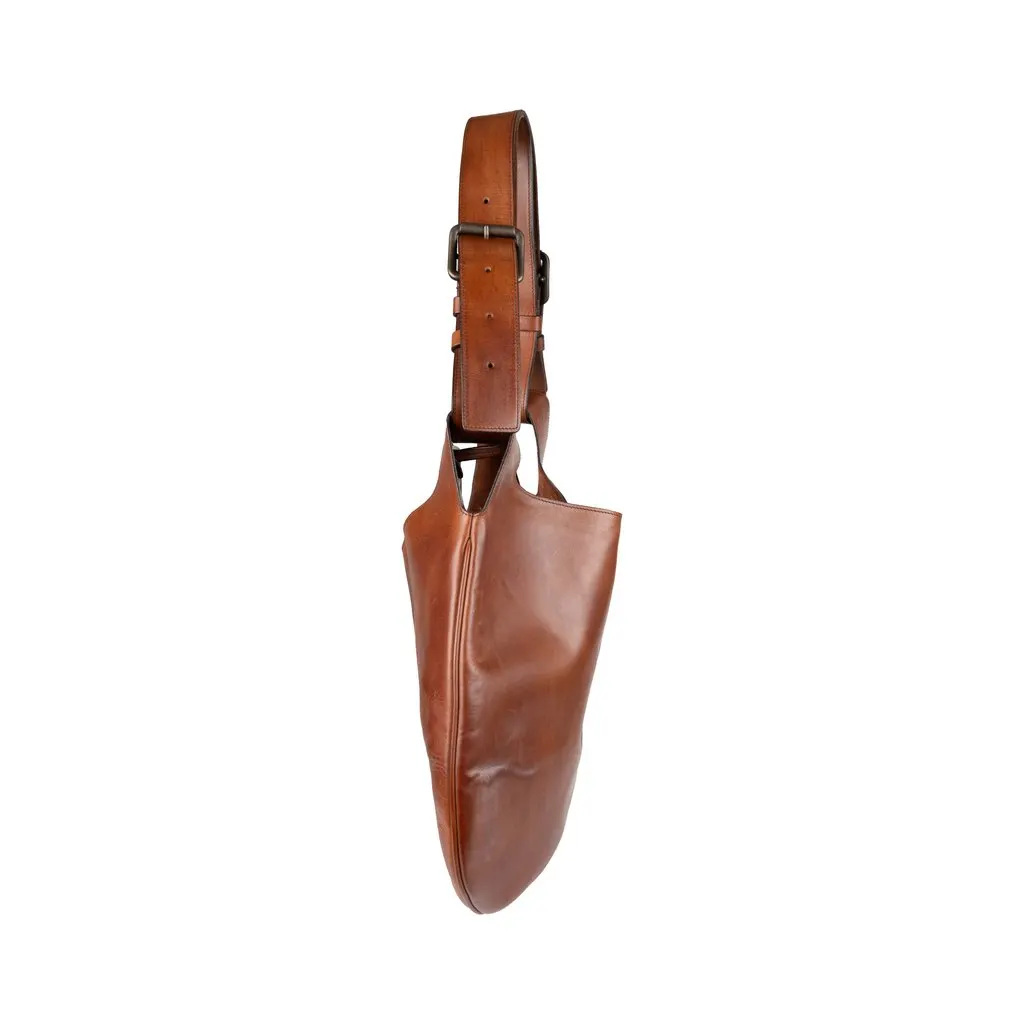 Fay Leather Hobo Bag - '10s Brown Leather Good - Inside View