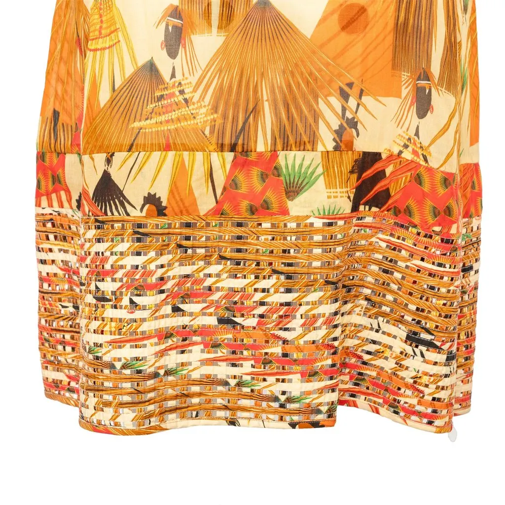 Marni Printed Midi Dress - '00s MultiColor Cotton Good - Model View
