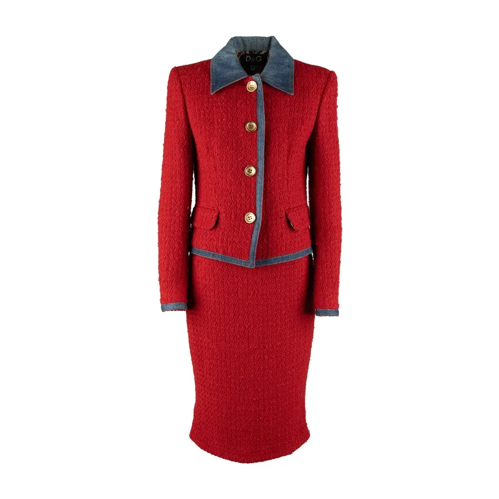 Dolce & Gabbana Denim and Wool Set - '10s Red Denim Good - Front View