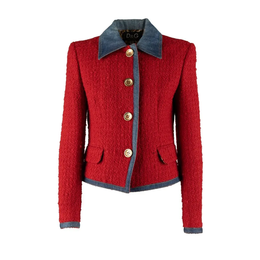 Dolce & Gabbana Denim and Wool Set - '10s Red Denim Good - Inside View