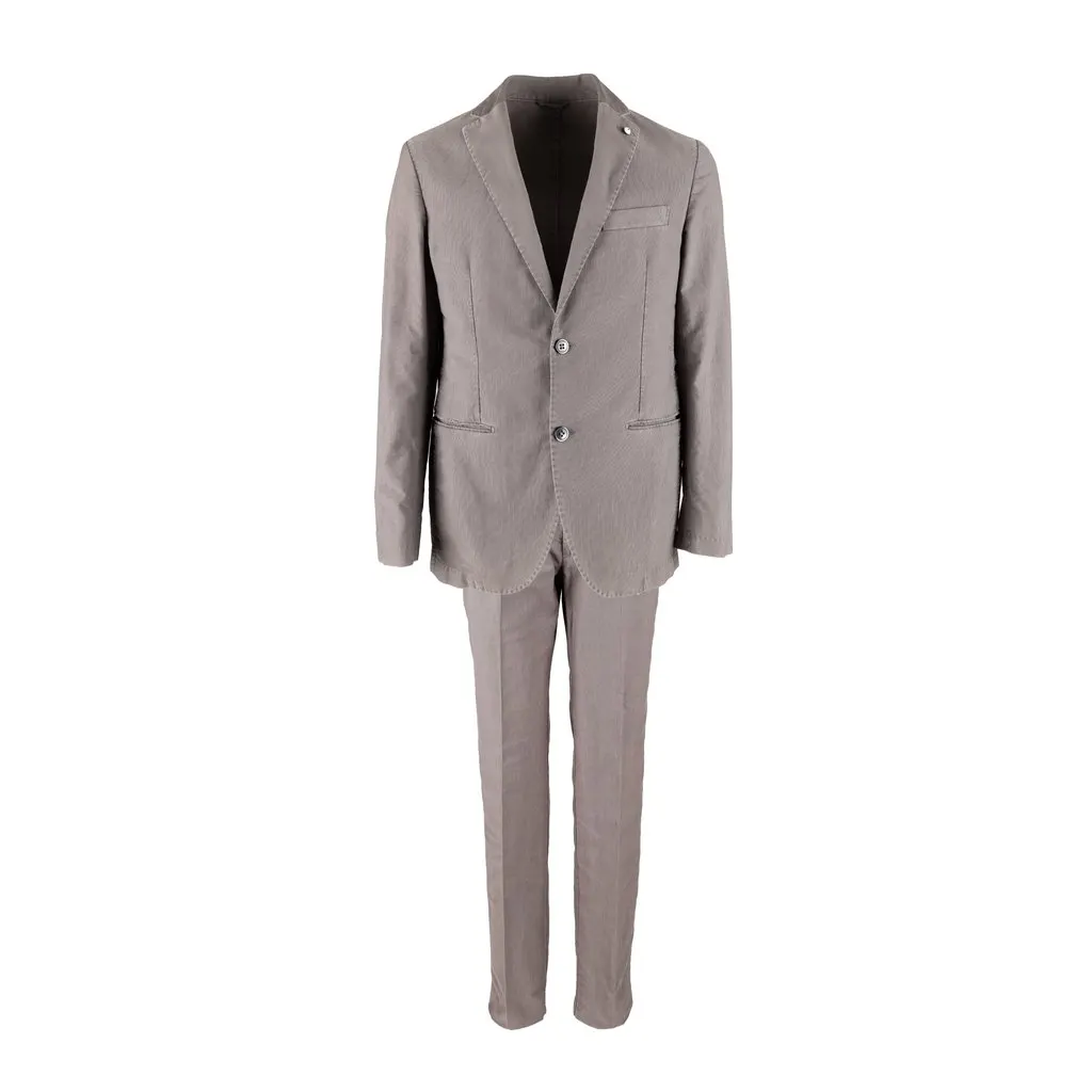 Unsigned L.B.M. 1911 Gabardine Suit - '10s Red Cotton Good - Front View