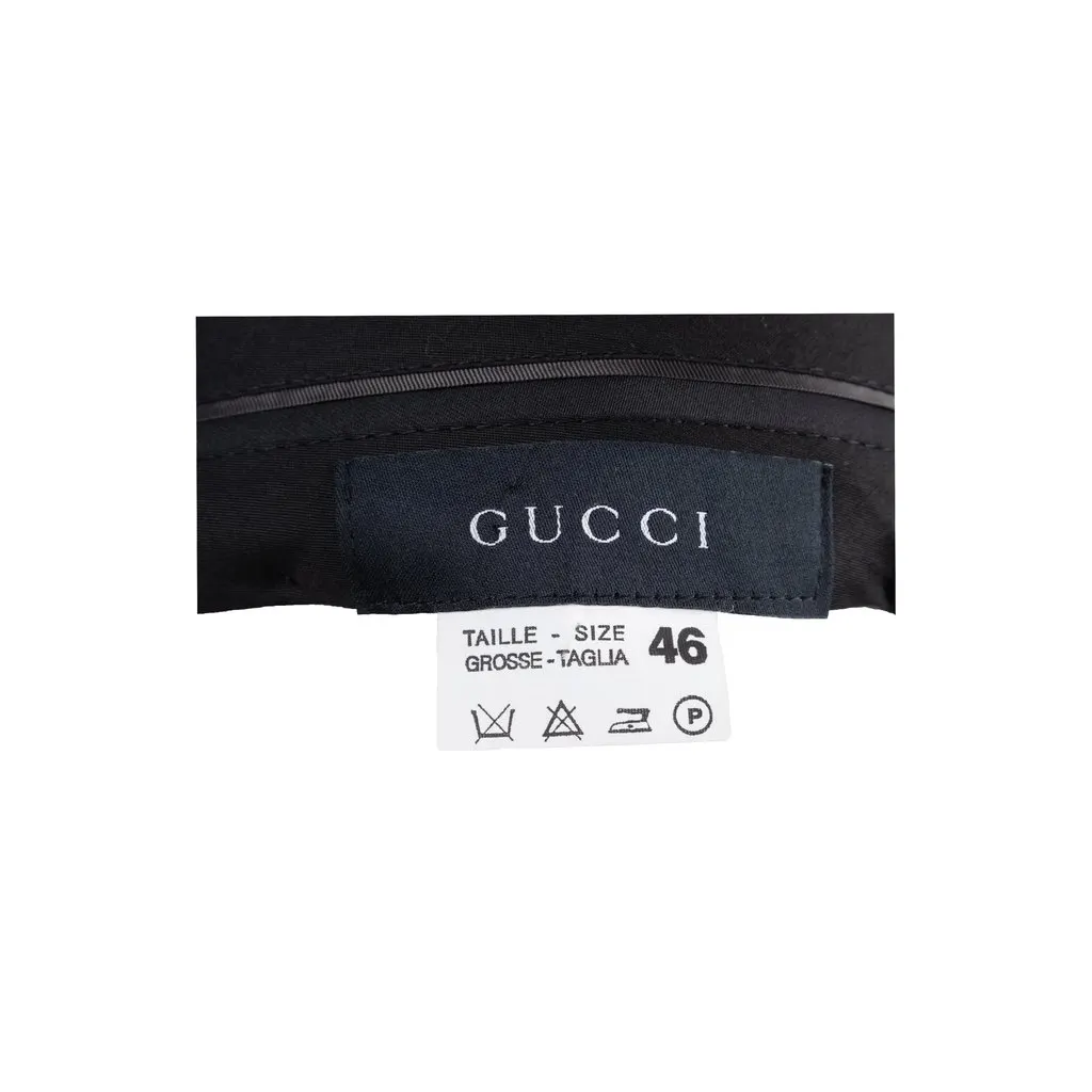 Gucci Pinstripe Pants - '10s Red Wool Good - Box View