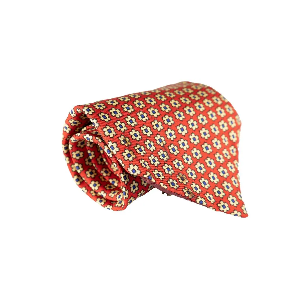 Saint Laurent Yves Saint Laurent Silk Tie - '00s Red Silk Good - Box View