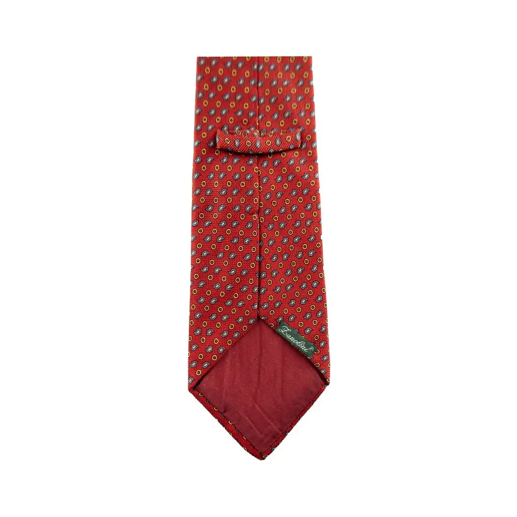 Unsigned Silk Tie - '90s Red Silk Good - Model View