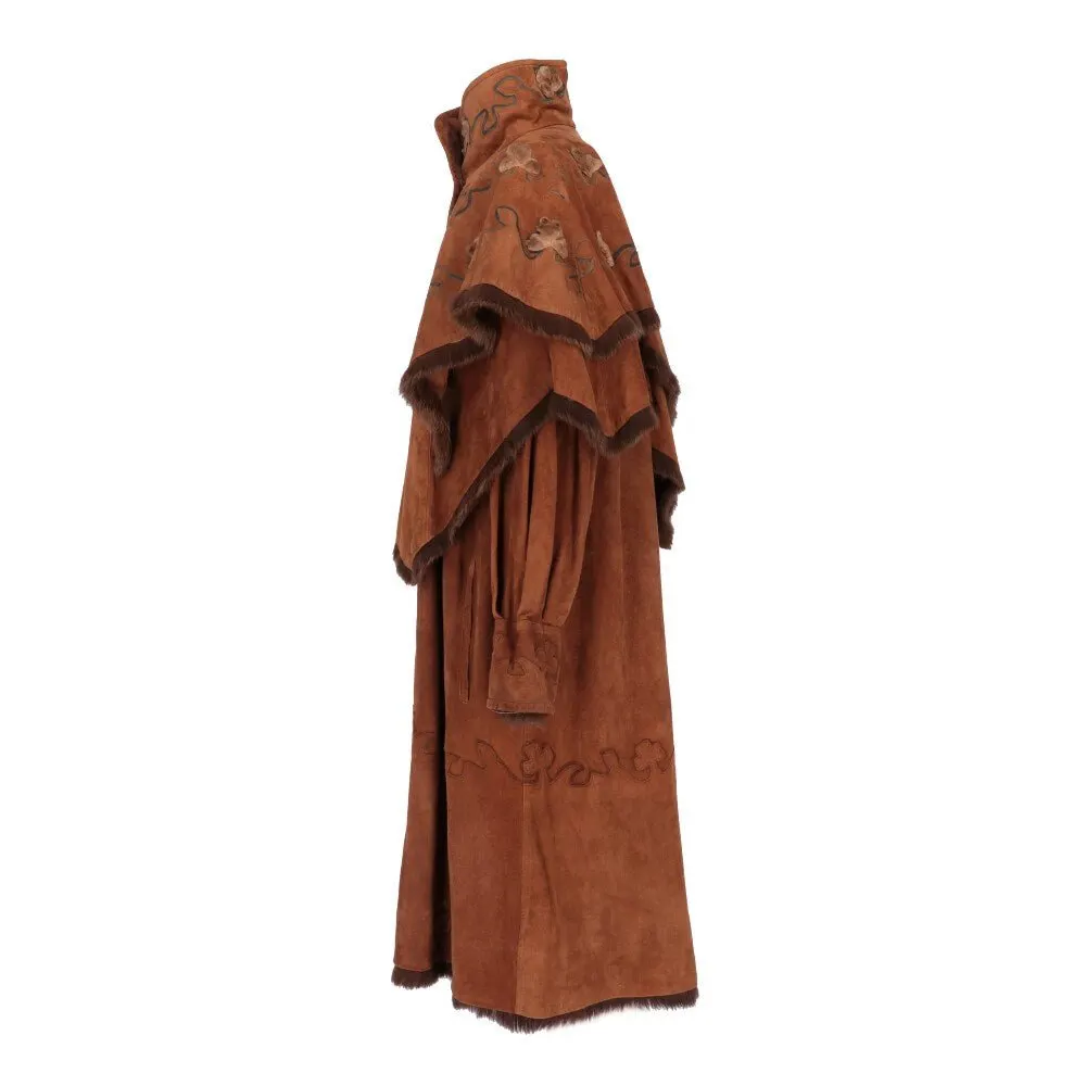 Fendi Brown Suit - '70s Brown Suede Good - Model View