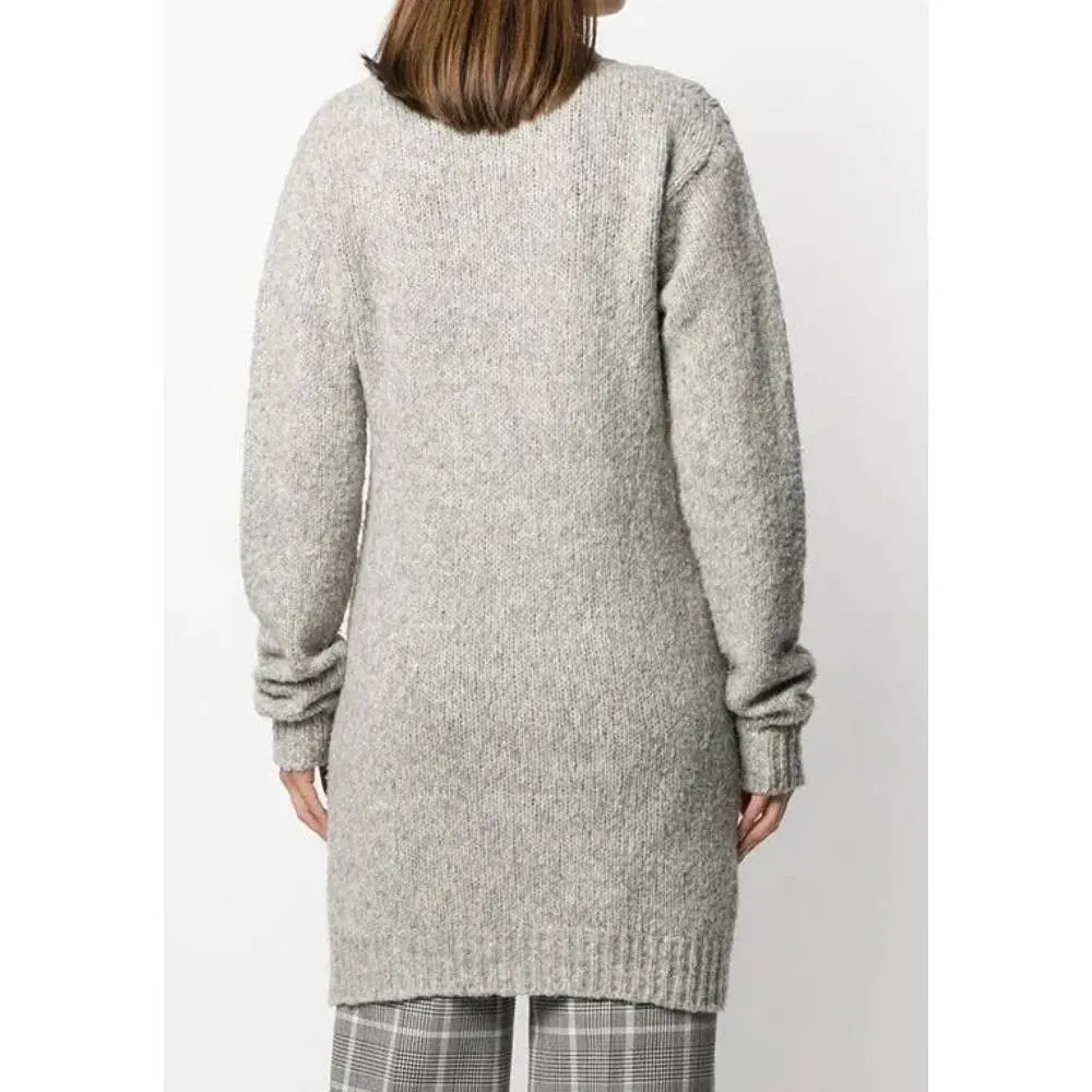 Maison Martin Margiela Grey Wool Cardigan - '90s Grey Wool Good - Inside View