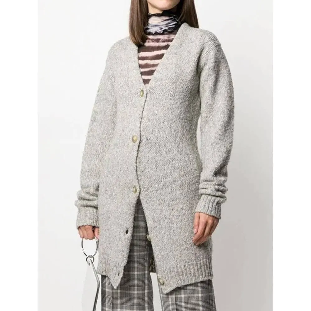 Maison Martin Margiela Grey Wool Cardigan - '90s Grey Wool Good - Box View