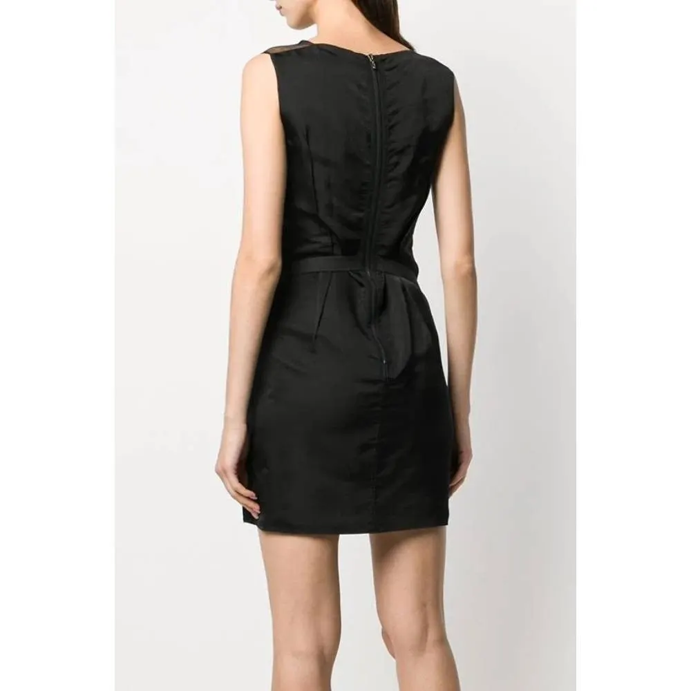Lanvin Dark Blue Silk Dress - '00s Blue Silk Good - Inside View