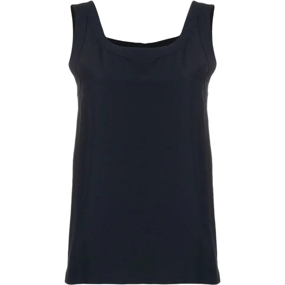 Chanel Blue Silk Top - '90s Blue Silk Good - Front View