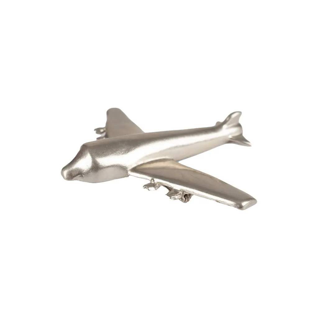 Krizia Airplane Brooch Red Good - Front View