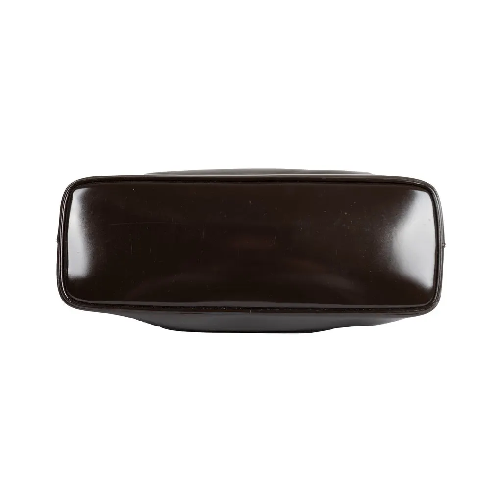 Gucci Vintage Patent Leather Shoulder Bag - '00s Brown Leather Good - Model View
