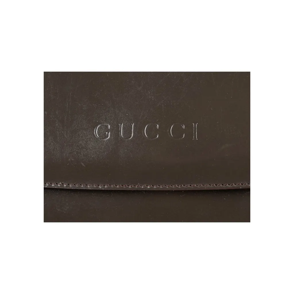 Gucci Vintage Patent Leather Shoulder Bag - '00s Brown Leather Good - Box View