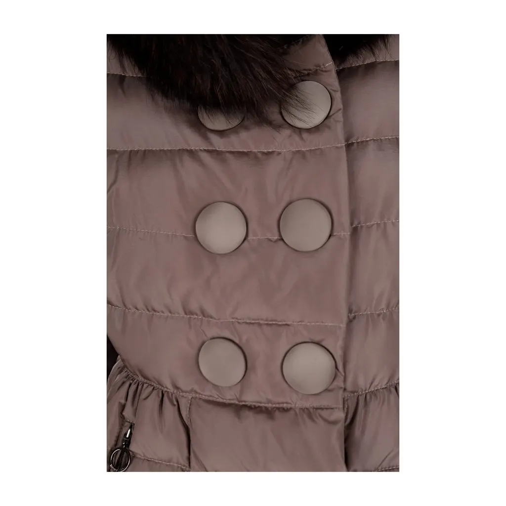 Moncler Down Jacket With Fur - '10s Brown Good - Inside View