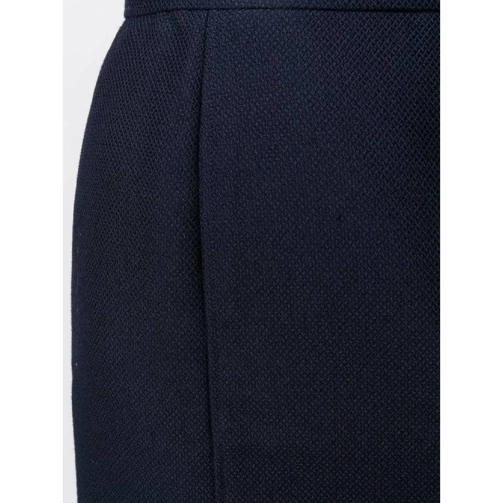Chanel Blue Wool Skirt - '80s Blue Wool Good - Box View