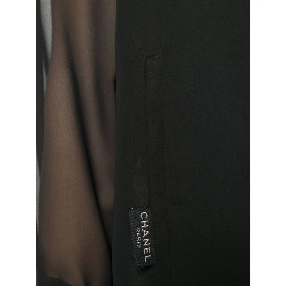 Chanel Black Semitransparent Blouse - '90s Black Good - Box View