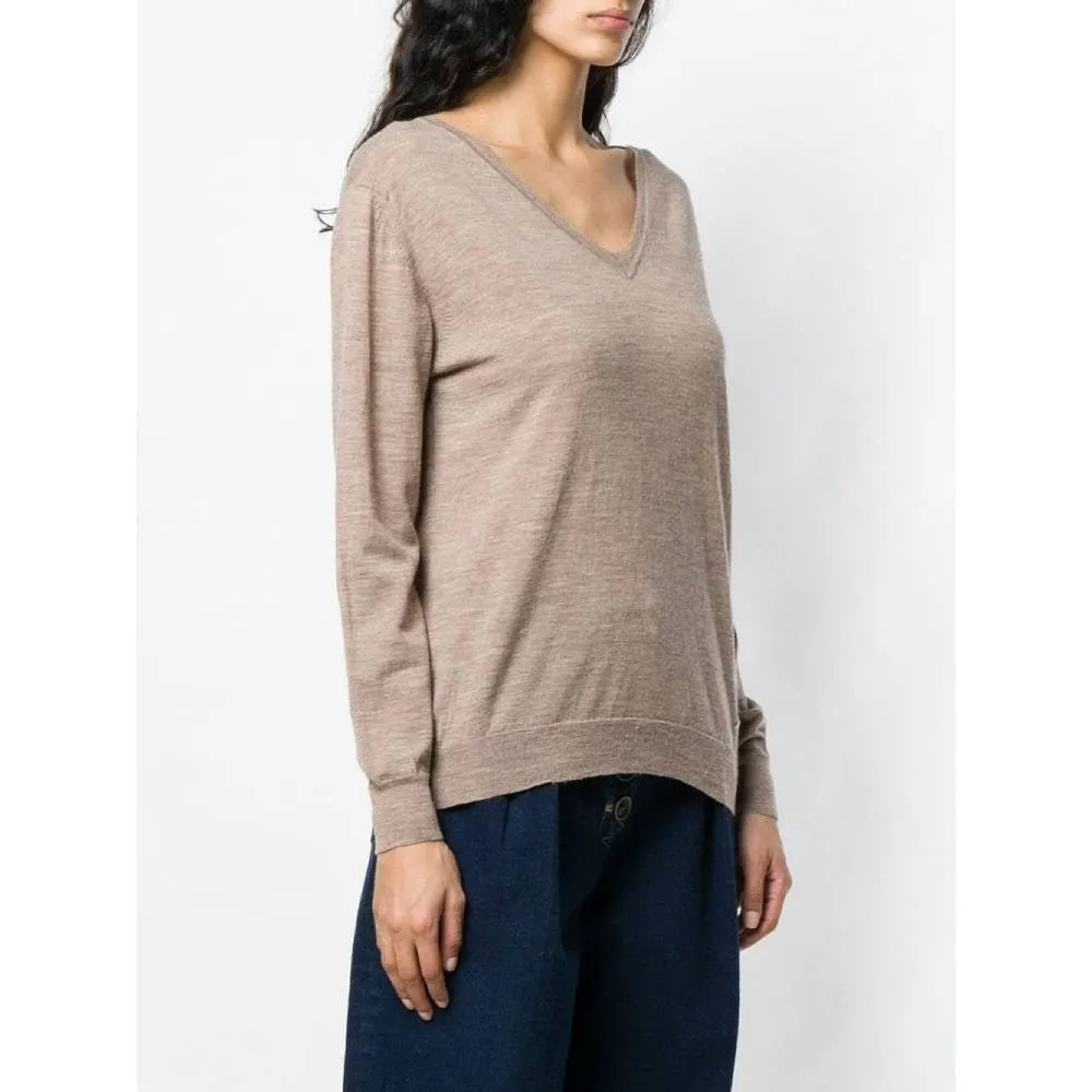 Maison Martin Margiela Beige Wool Sweater - '90s Beige Wool Good - Inside View