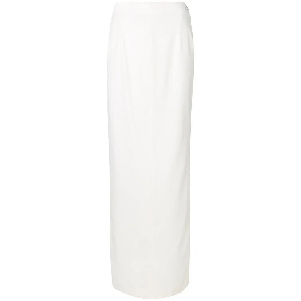 Gianfranco Ferré White Long Skirt - '90s White Lace Good - Front View
