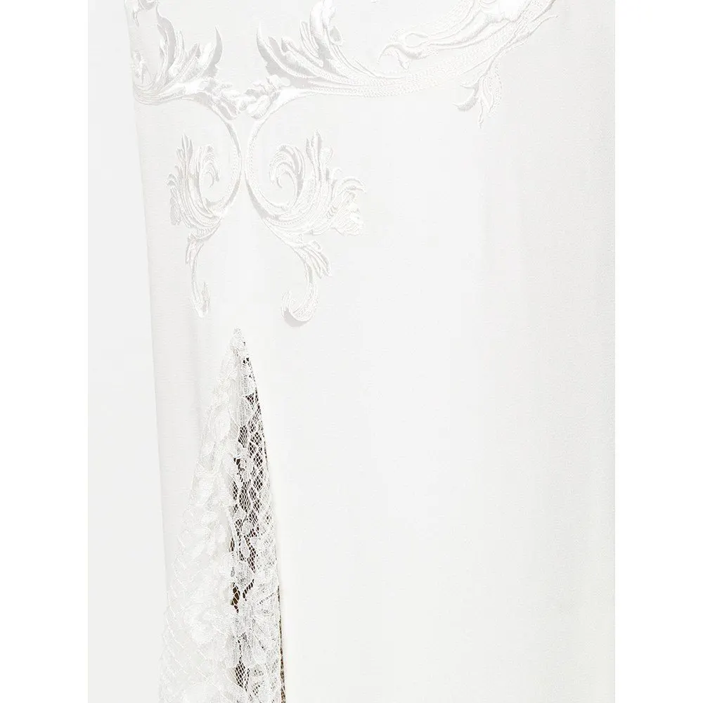 Gianfranco Ferré White Long Skirt - '90s White Lace Good - Box View
