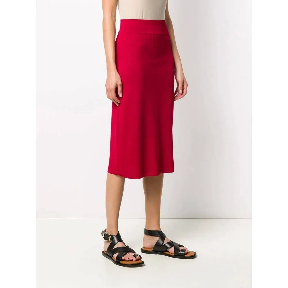 Céline Red Knitted Skirt - '90s Red Good - Back View