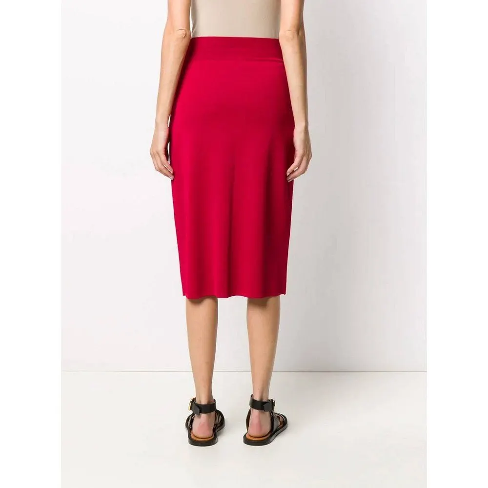 Céline Red Knitted Skirt - '90s Red Good - Inside View