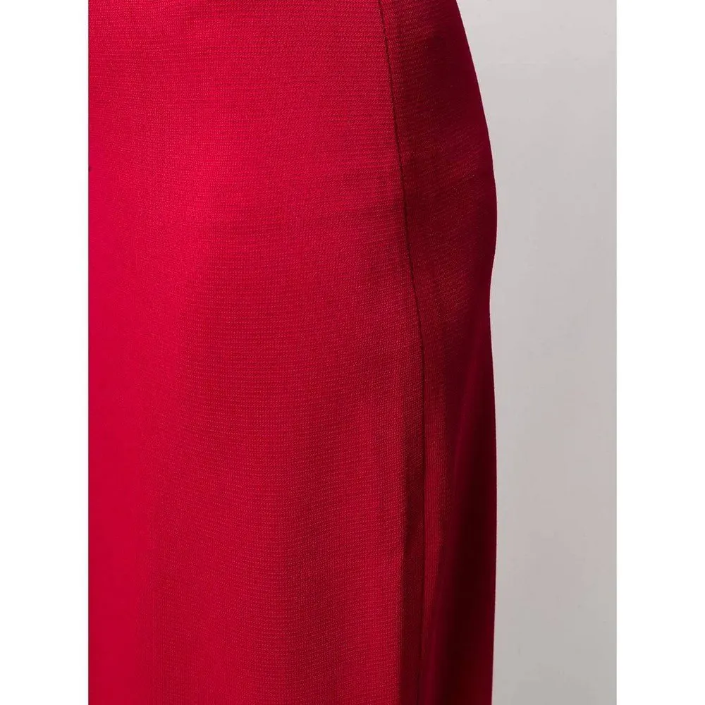 Céline Red Knitted Skirt - '90s Red Good - Model View