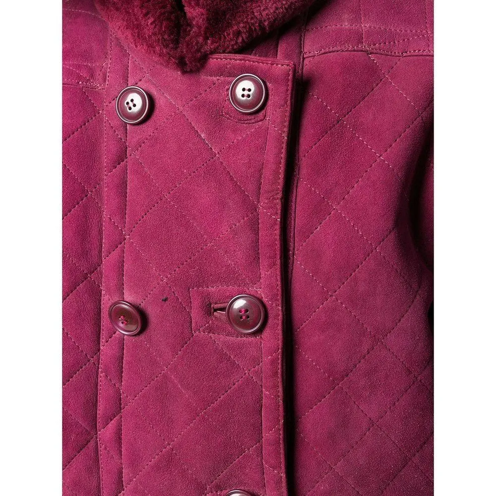 Yves Saint Laurent Purple Suede Coat - '80s Purple Suede Good - Box View