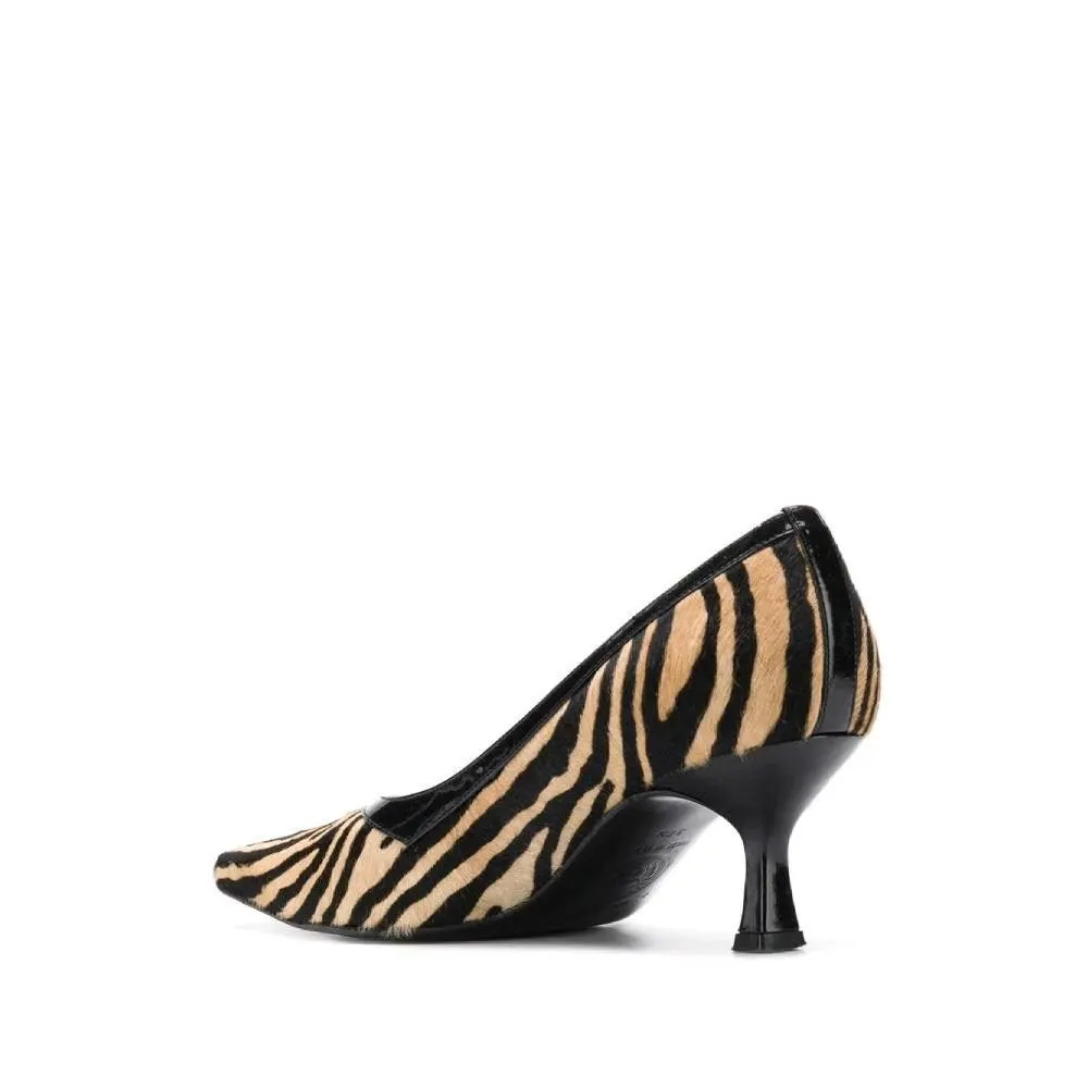 Gianni Versace Animalier Pumps - '00s Black Leather Good - Inside View