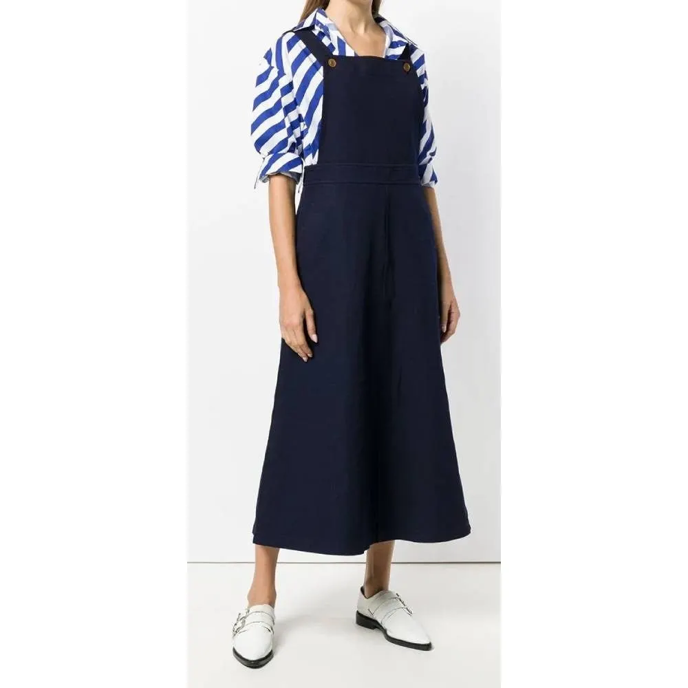 Comme Des Garçons Blue Midi Dress - '00s Blue Good - Back View