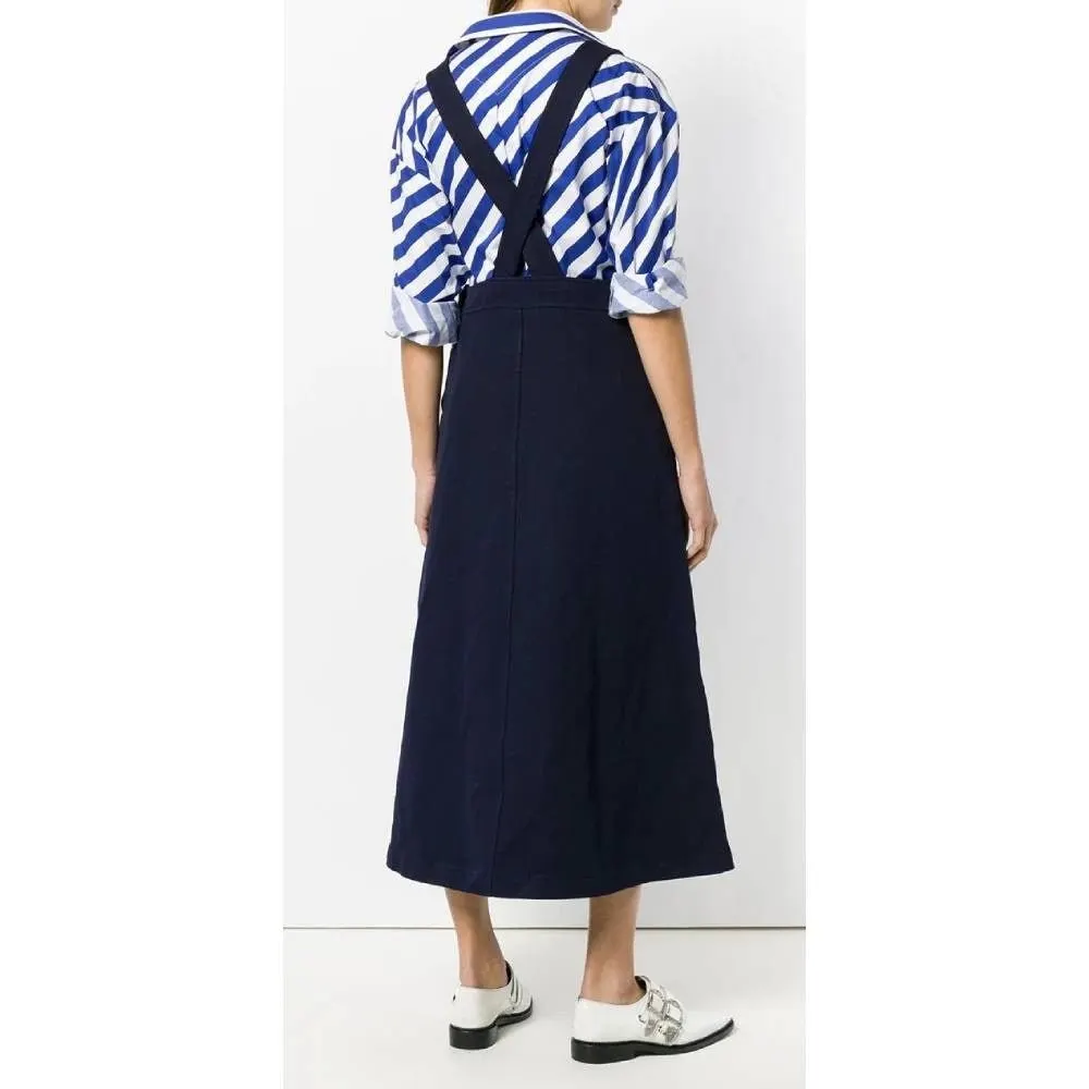 Comme Des Garçons Blue Midi Dress - '00s Blue Good - Inside View
