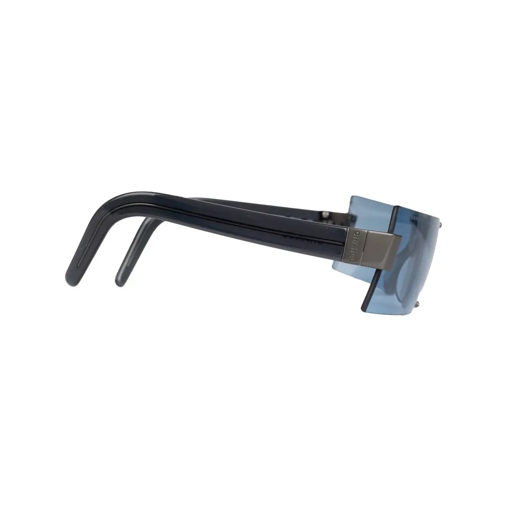 Chanel Shield Sunglasses - '90s Grey Good - Back View
