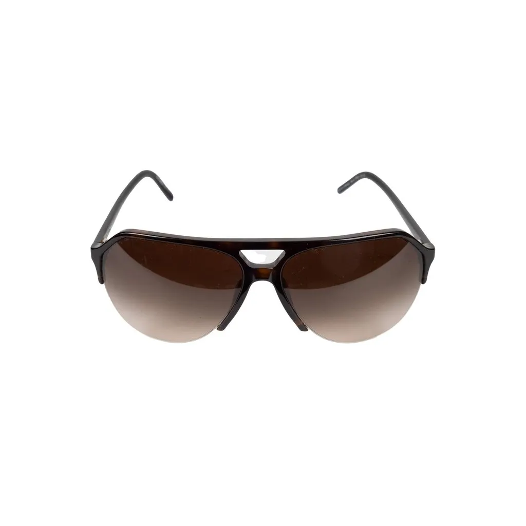 Dolce & Gabbana Stefano Aviator Sunglasses - '10s Brown Good - Front View