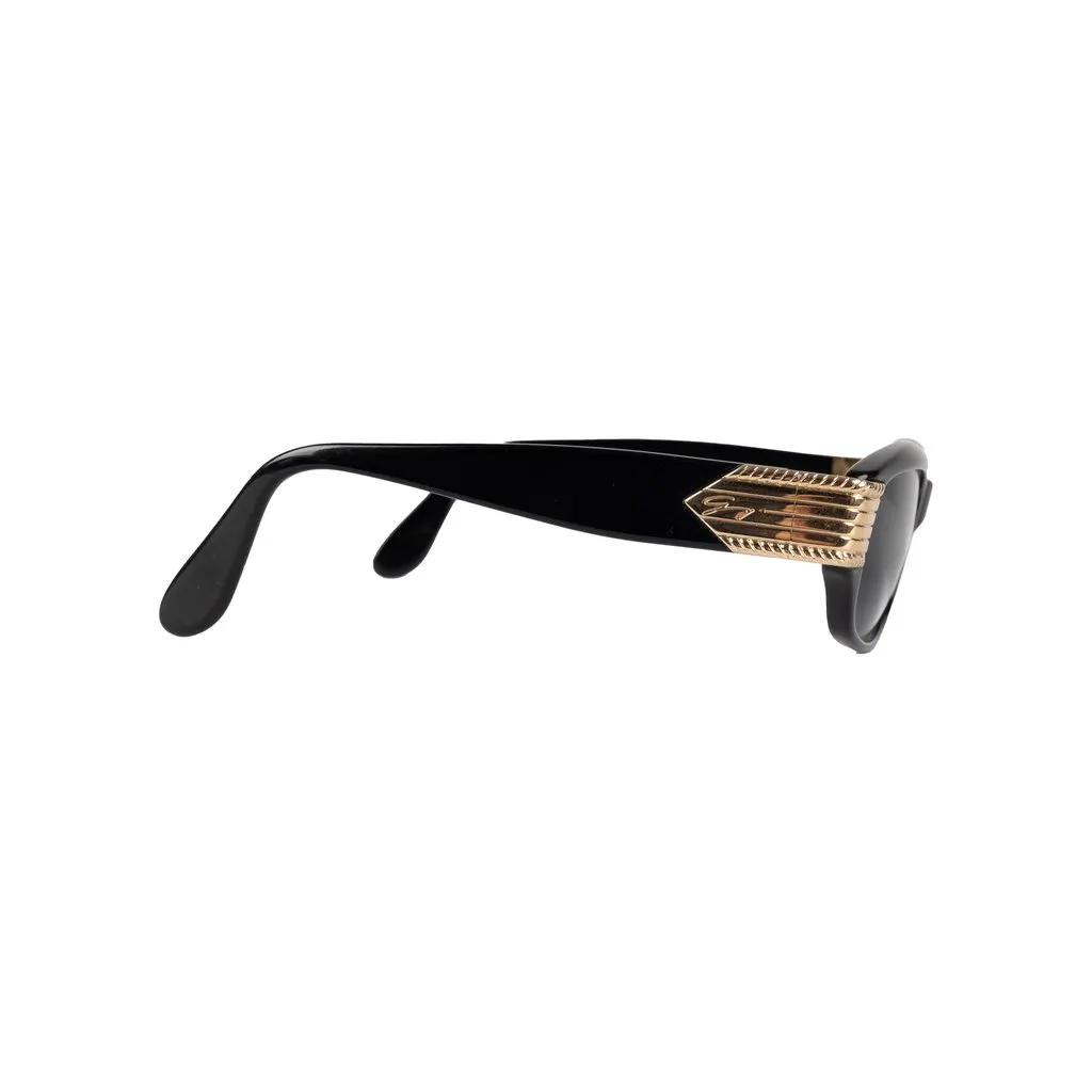 Genny Square Sunglasses - '10s Black Good - Inside View