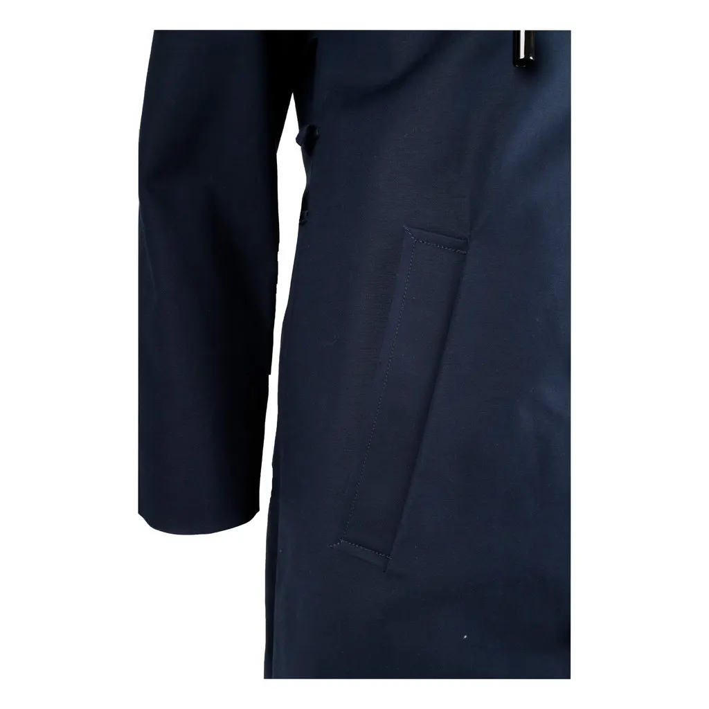 Emporio Armani Trench Coat with Detachable Hoodie - '10s Navy Cotton Good - Box View