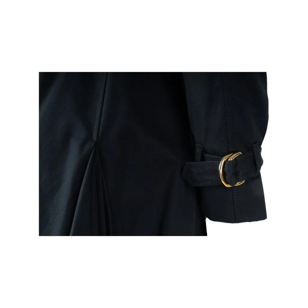 Moschino Cheap and Chic Trench Coat with Pleats - '10s Navy Cotton Good - Box View