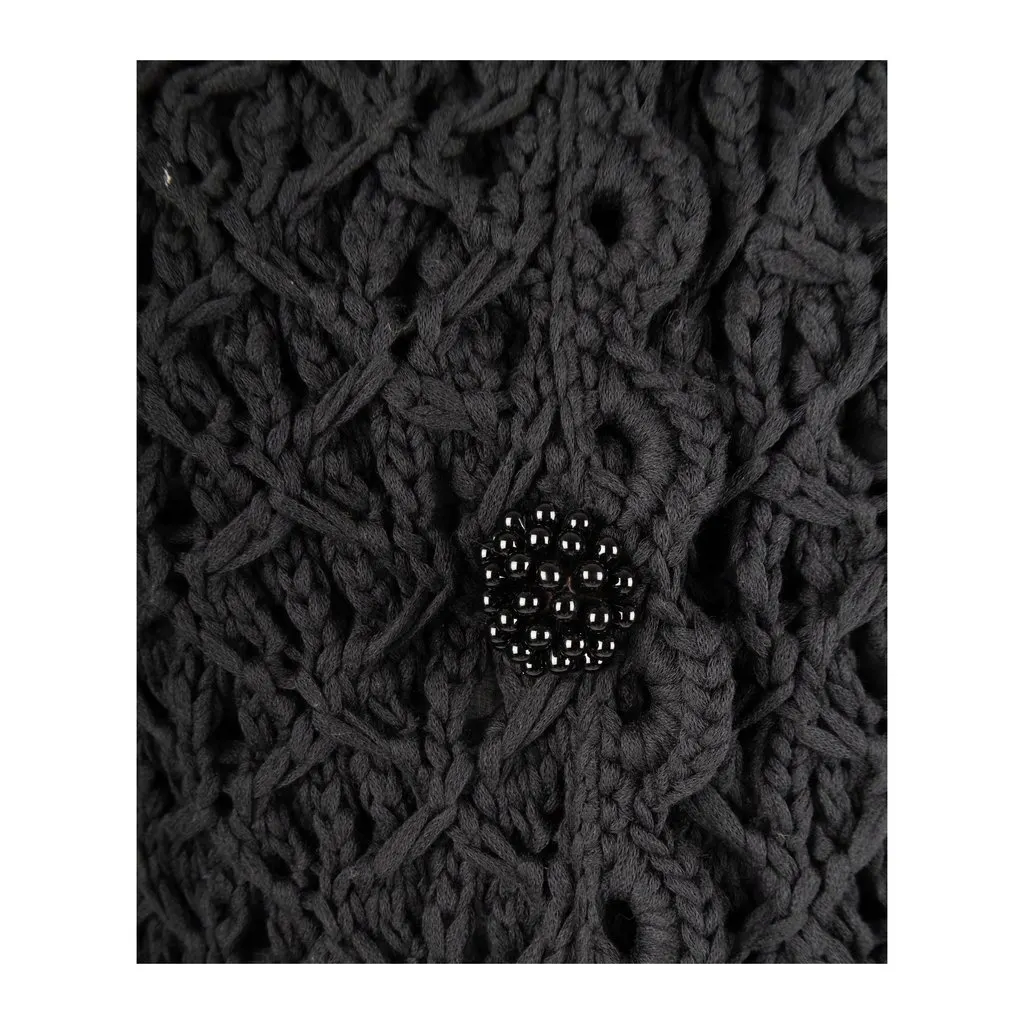 Moschino Cheap and Chic Crochet Jacket - '10s Black Cotton Good - Inside View