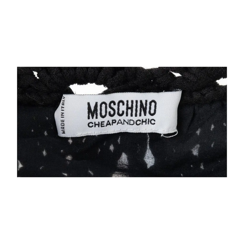 Moschino Cheap and Chic Crochet Jacket - '10s Black Cotton Good - Model View