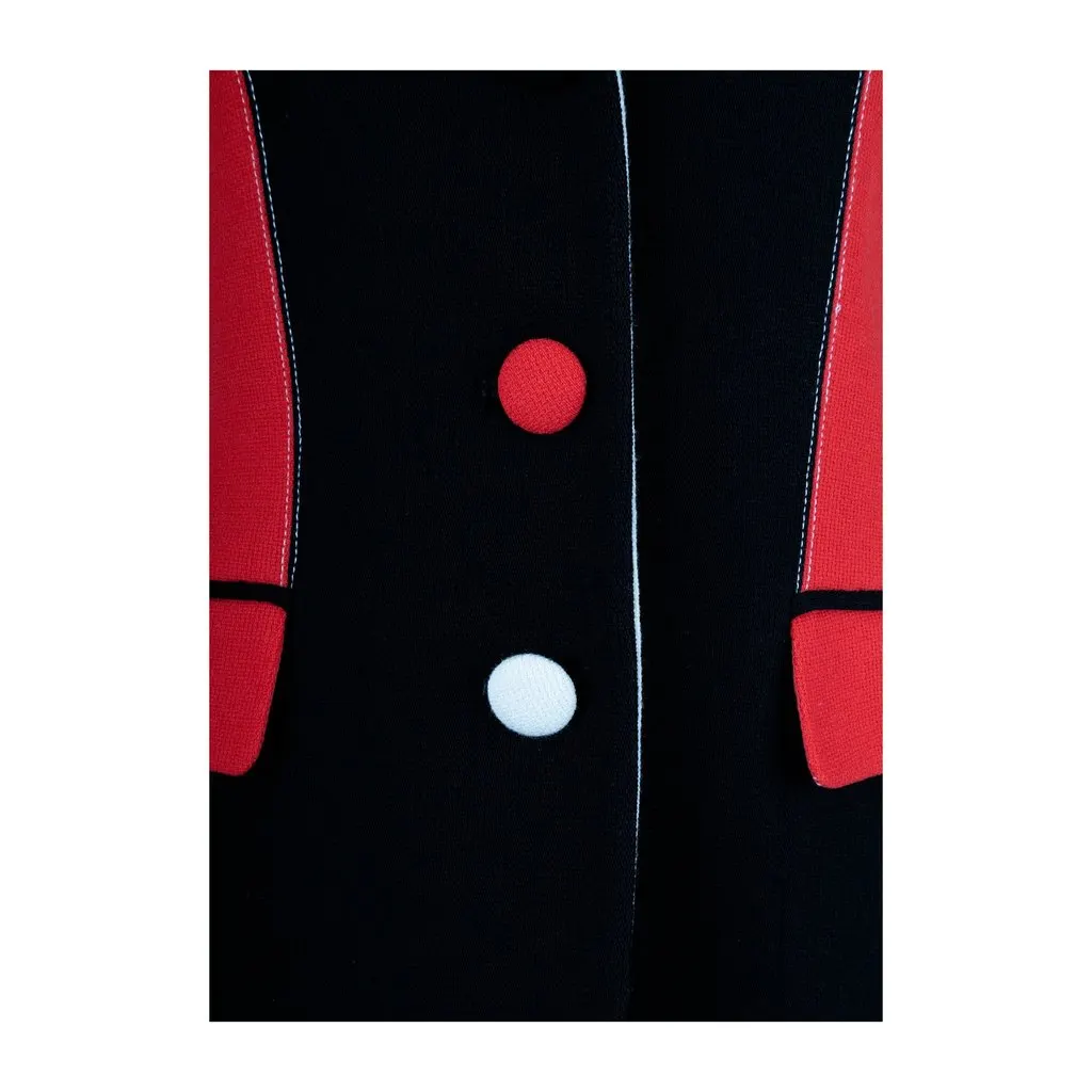 Unsigned Colorblock Jacket - '10s Black Wool Good - Inside View