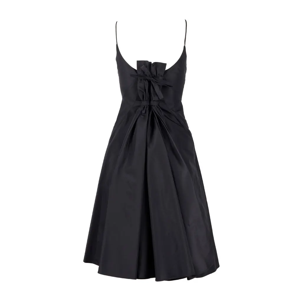 Moschino Silk Dress with Back Pleats - '10s MultiColor Silk Good - Back View