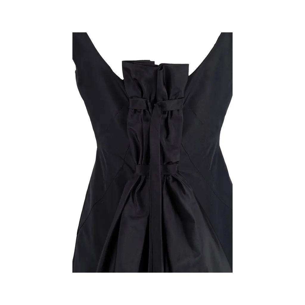 Moschino Silk Dress with Back Pleats - '10s MultiColor Silk Good - Inside View