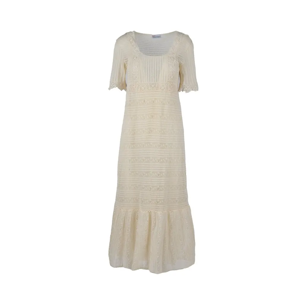 Valentino Long Dress - '10s Red Lace Good - Front View