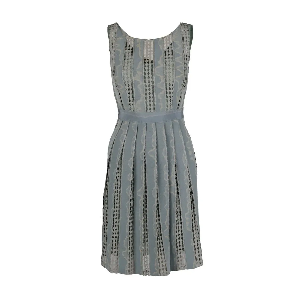 Moschino Cheap and Chic Jacquard and Lace Dress - '00s Red Canvas Good - Front View